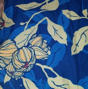 Blue Flower TC Leggings